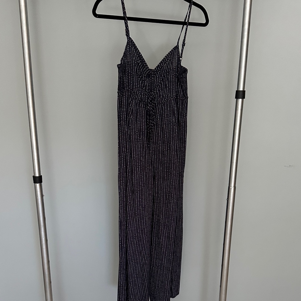 O'Neill Navy and White Polka Dot Jumpsuit